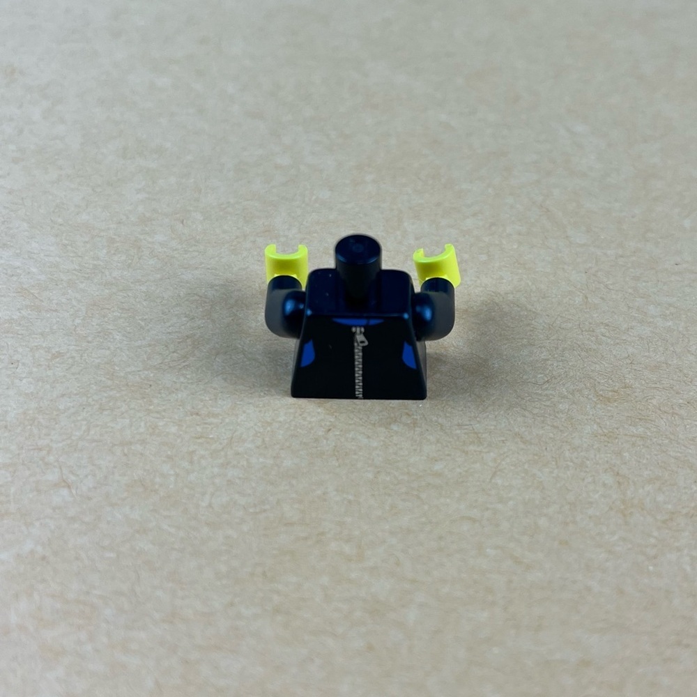 LEGO Scuba Diver Minifigure Torso Male Female Black Diving Suit w/ Blue - Picture 2 of 5